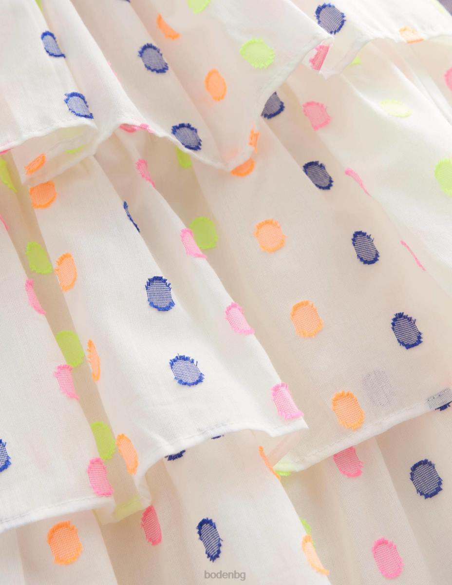 облекло Boden рокля с крилца слонова кост момичета LL682784