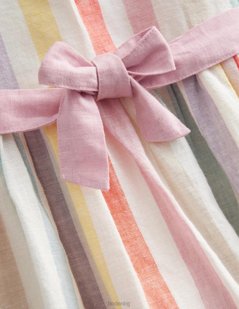 облекло Boden ретро рокля с папийонка лютиче и царитова дъга момичета LL682794