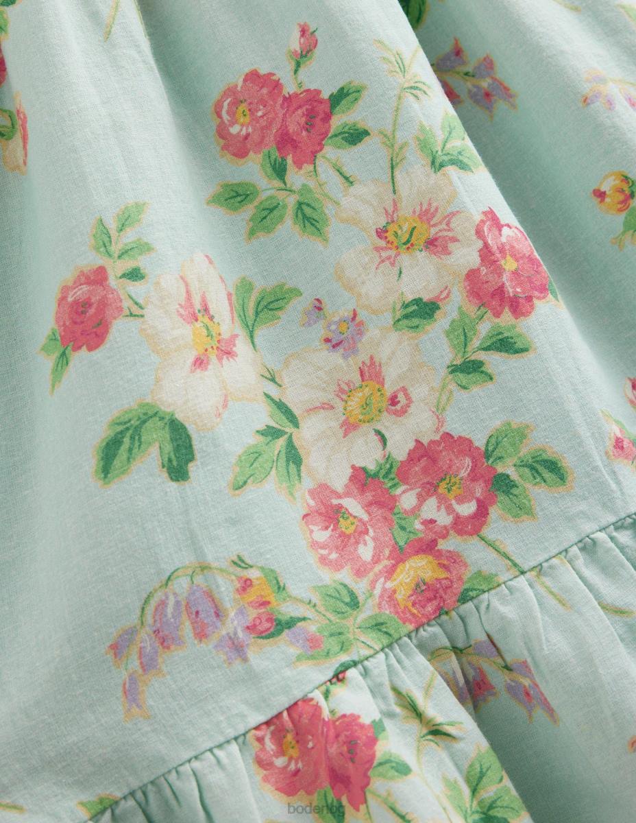 облекло Boden рокля с волани мулти винтидж цветя момичета LL682848