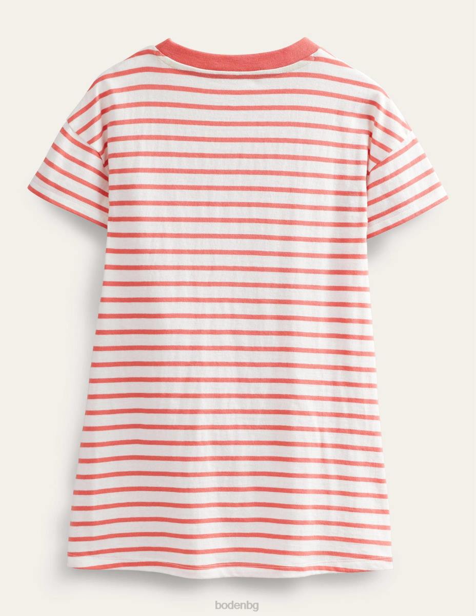 облекло Boden рокля от трико с щамповано лого прасковен пунш розова пеперуда момичета LL682881