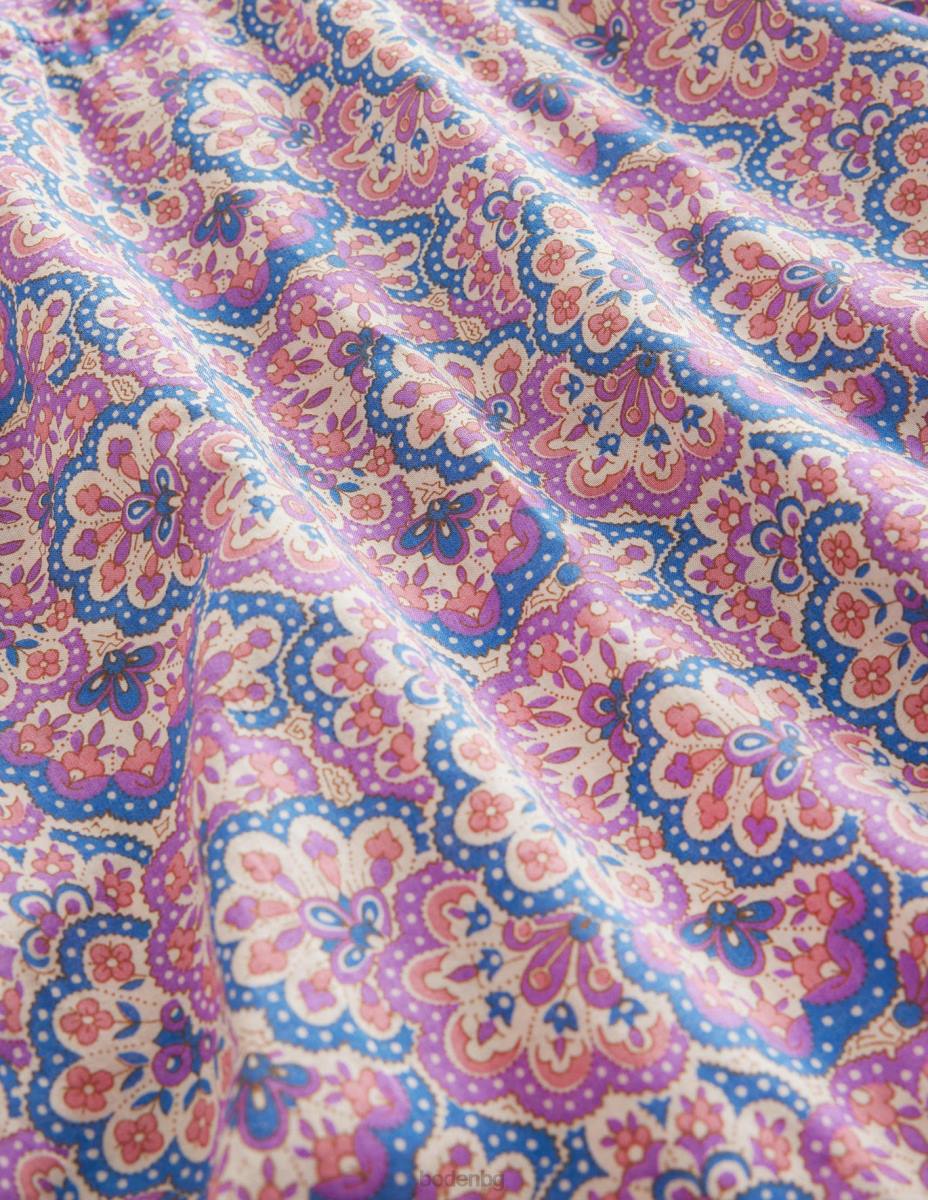 облекло Boden пончо кафтан с принт лупина и праскова пейсли момичета LL682891