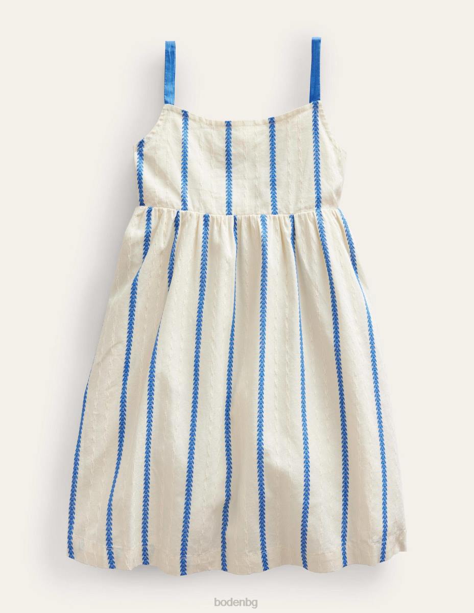 облекло Boden рокля с детайли на гърба слонова кост момичета LL682917