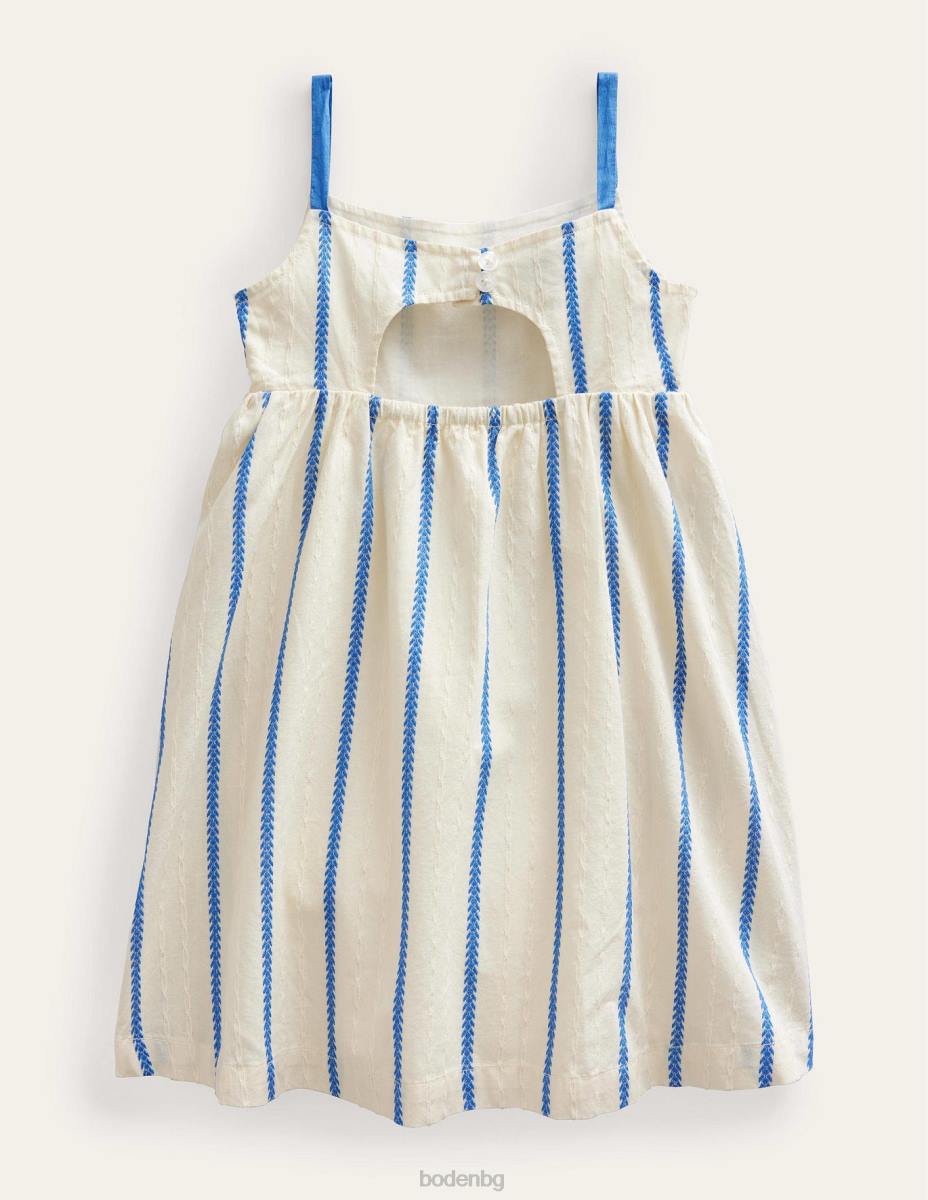 облекло Boden рокля с детайли на гърба слонова кост момичета LL682917