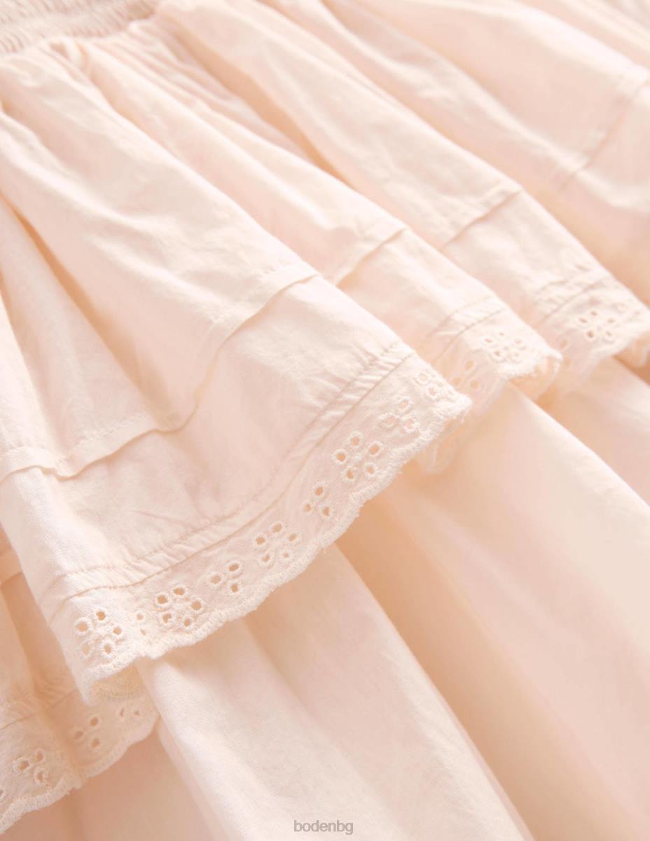 облекло Boden рокля от тъкана дантела слонова кост момичета LL682960