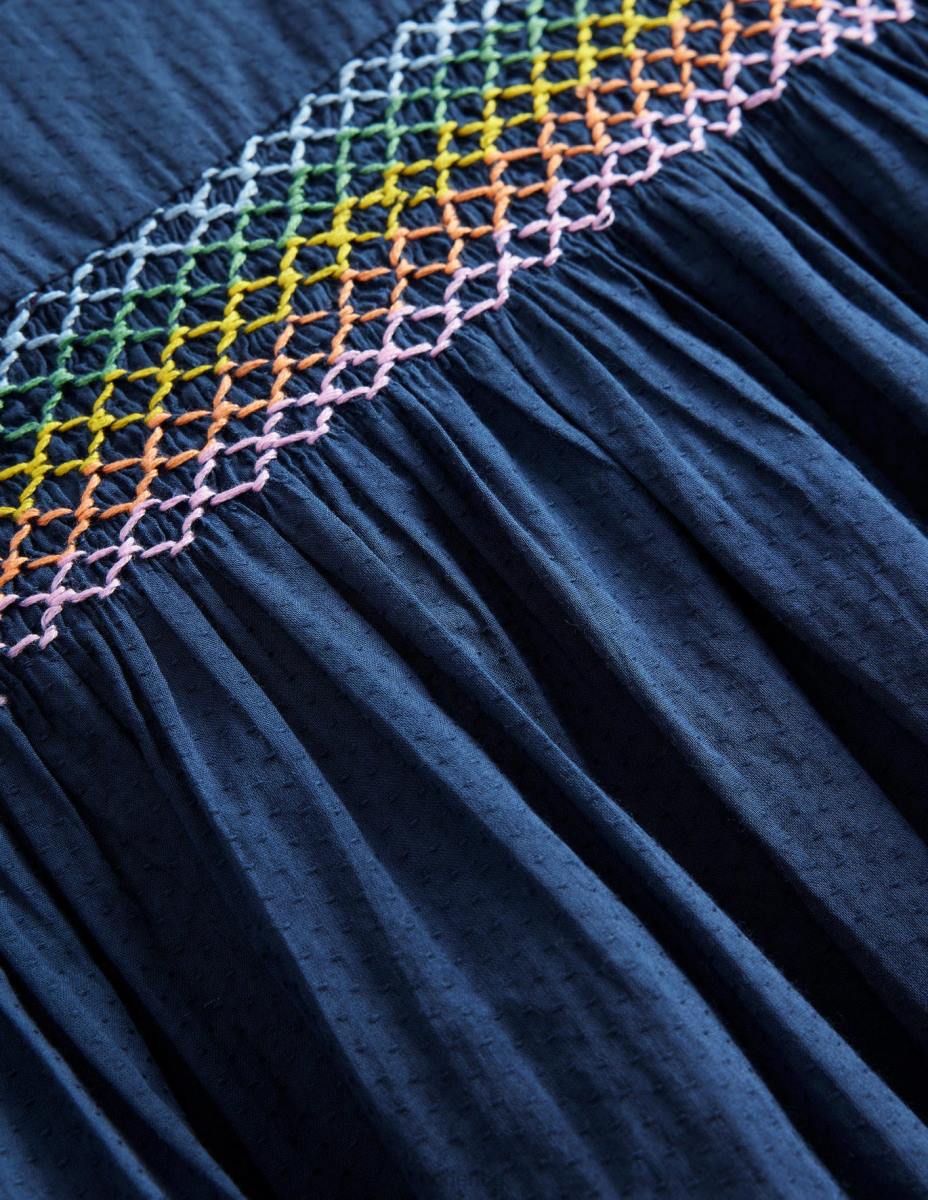 облекло Boden дъгова пушена рокля цветя на колежа момичета LL682976