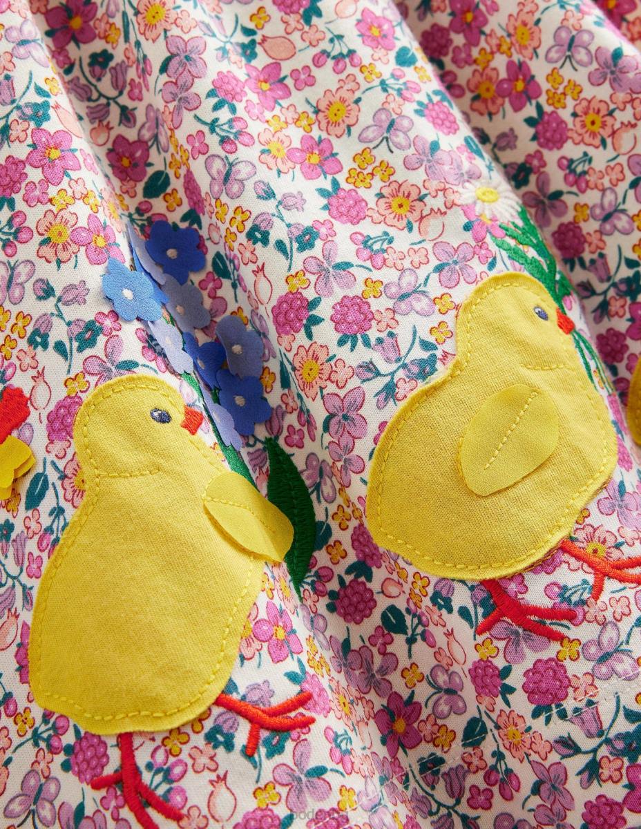 облекло Boden рокля с лого от трико ярко венчелистче пеперуда Бери момичета LL683115