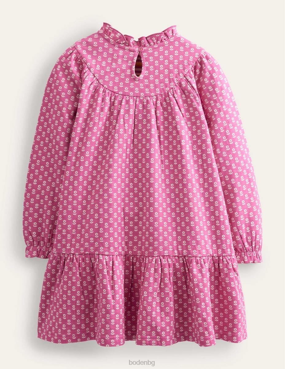 облекло Boden лека спортна рокля сладко розово цвете на Уилям момичета LL683181