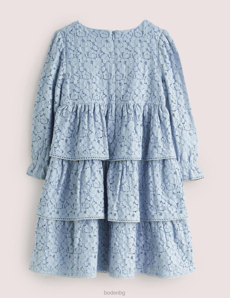 облекло Boden дантелена парти рокля прашно синьо момичета LL683198