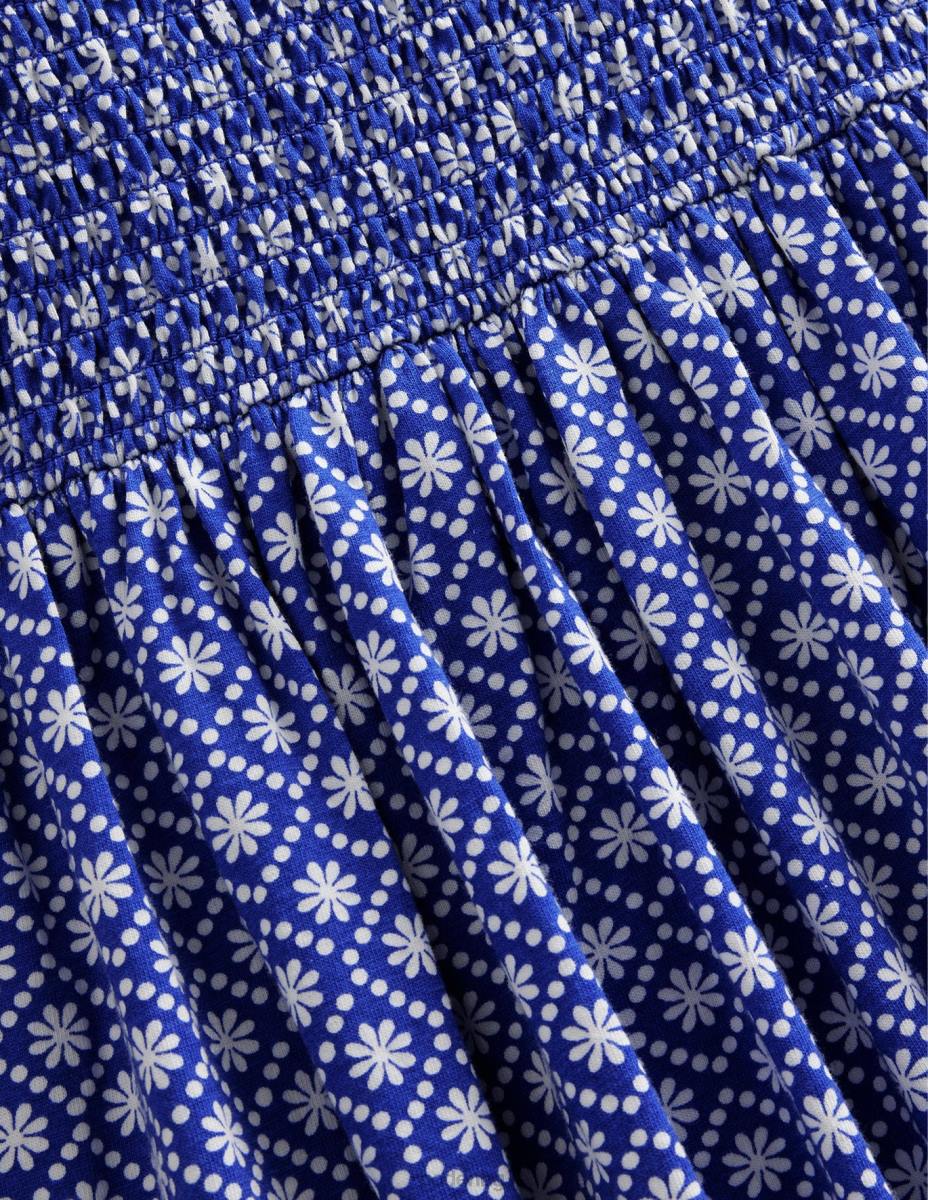 облекло Boden миди рокля от трико с ризи синя маргаритка момичета LL683208