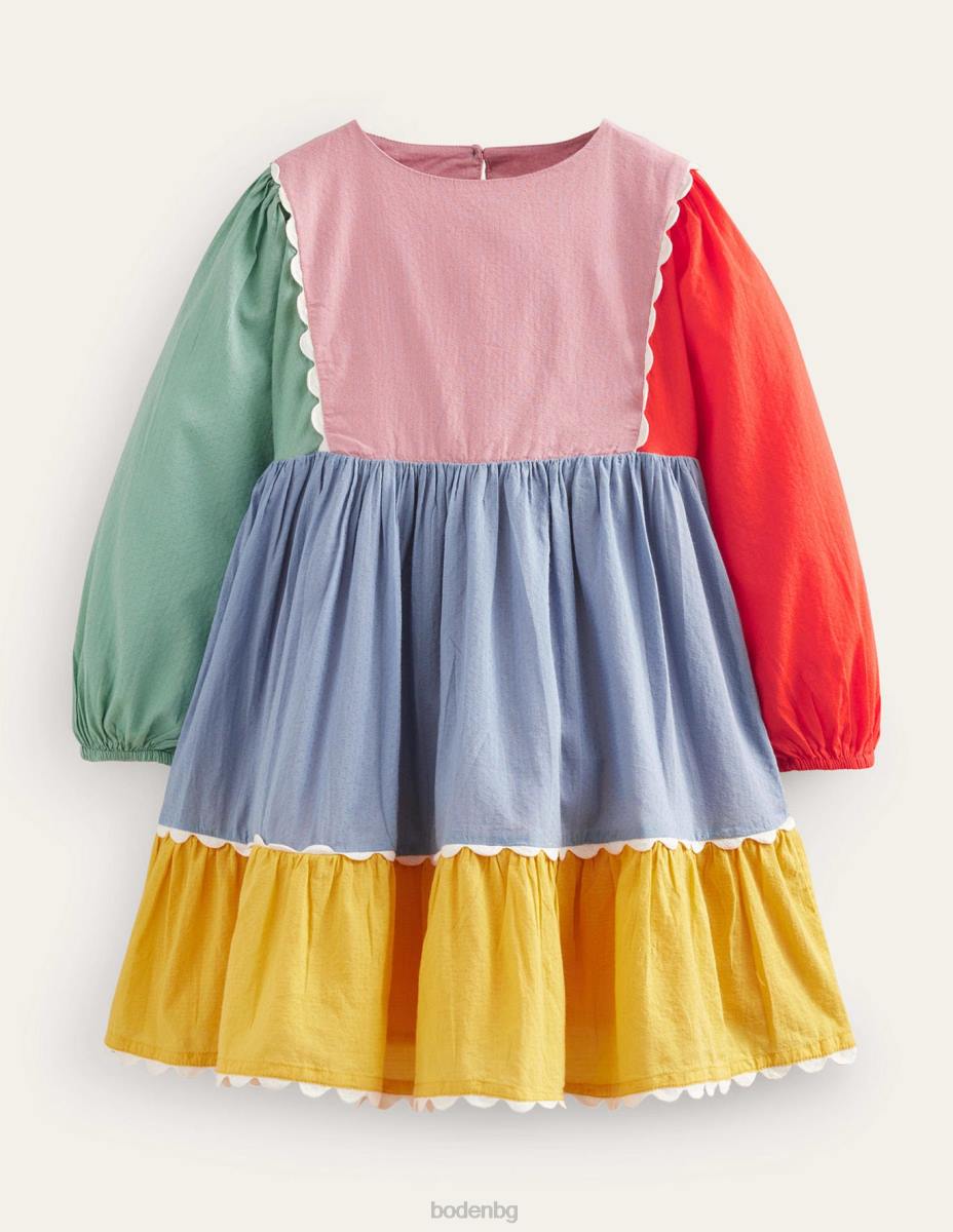 облекло Boden рокля с миди на нива мулти момичета LL68749