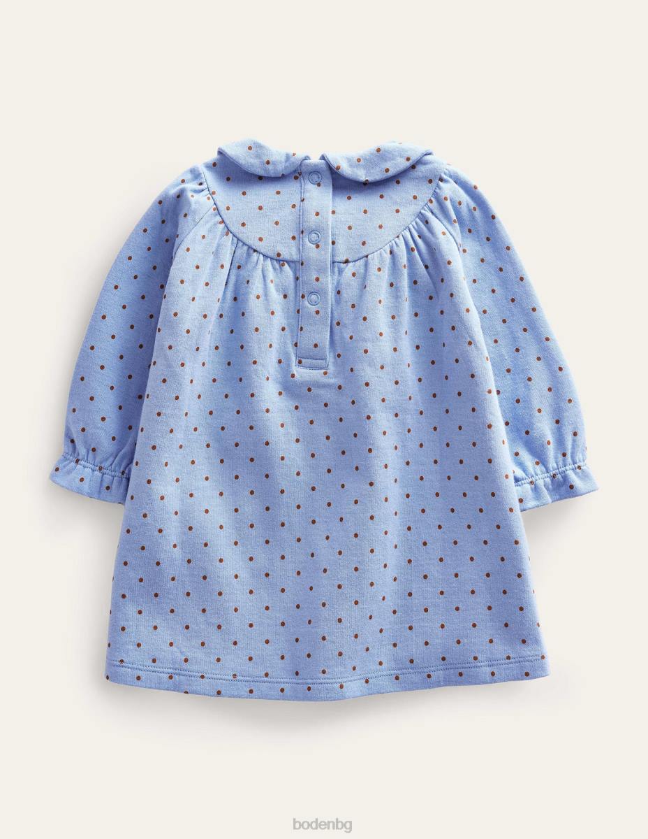 облекло Boden двулицева рокля от трико brunnera butterscotch brown момичета LL683094