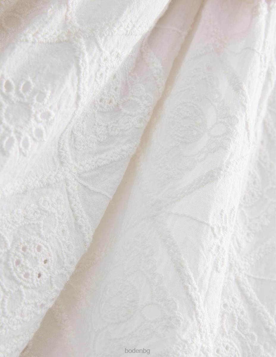 облекло Boden рокля mini me broderie слонова кост момичета LL682813