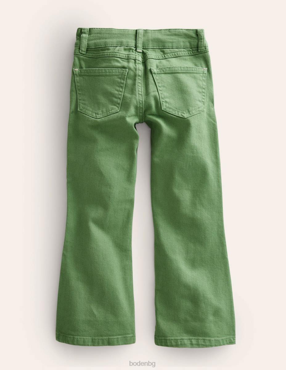 облекло Boden дънки с пламък наситено тревисто зелено момичета LL682670