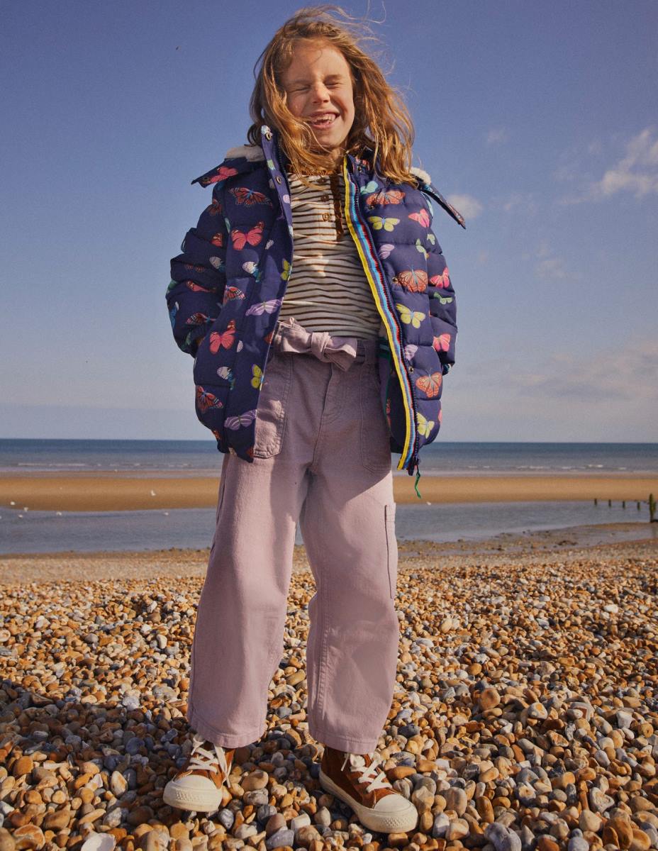 облекло Boden карго панталони със завързване на талията привлекателна орхидея момичета LL682688