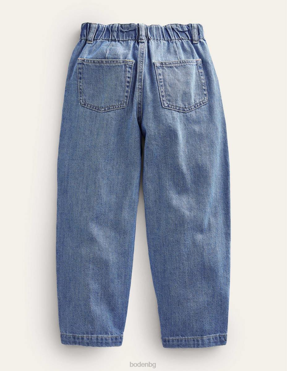 облекло Boden дънки с бродирани крачоли светло измит бродиран деним момичета LL682749