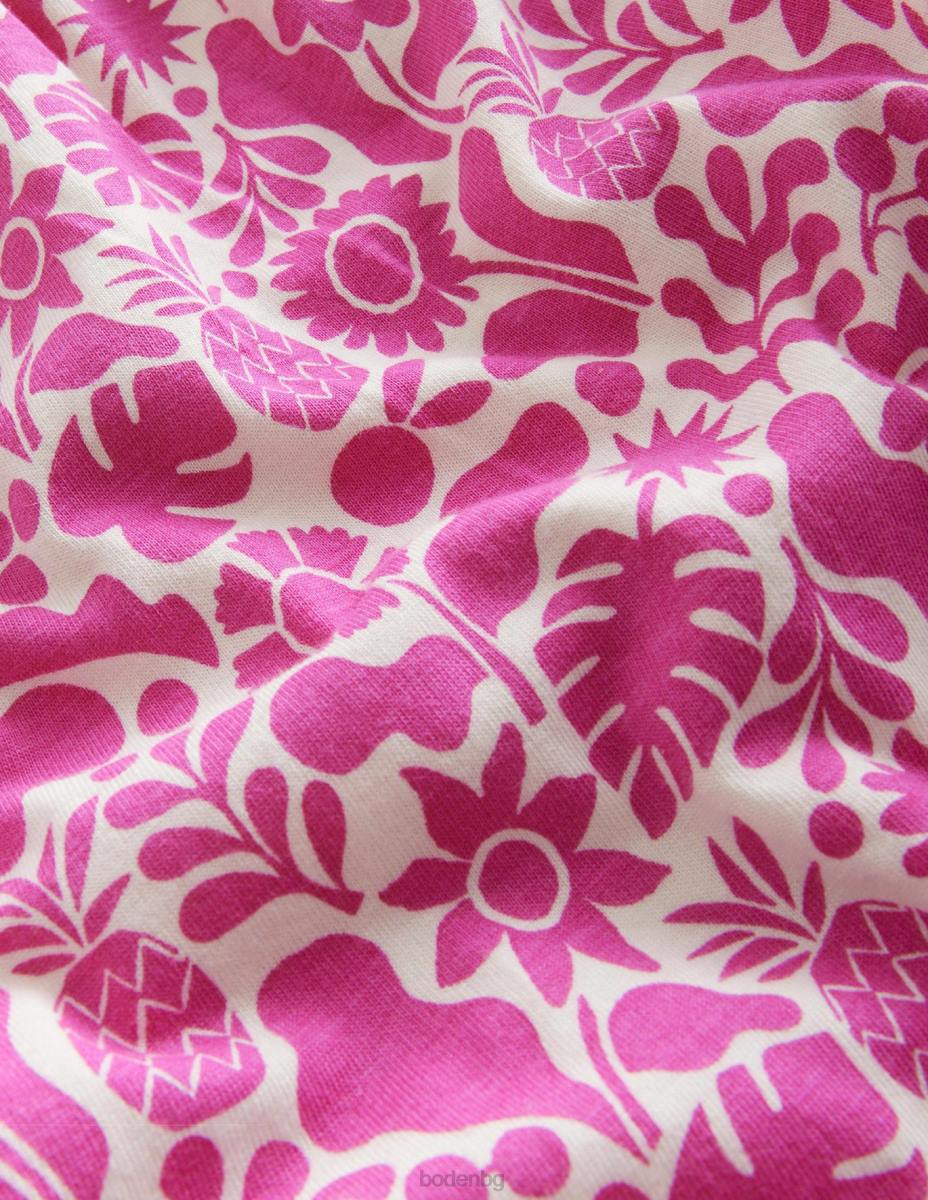 облекло Boden харем панталон от трико невероятно розово празнично цвете момичета LL682779