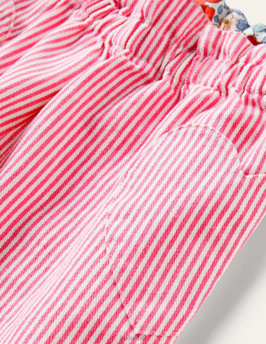 облекло Boden издърпани панталони фестивална розова тиктакаща ивица момичета LL682984