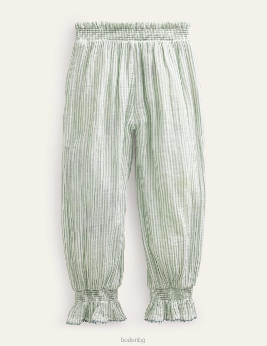 облекло Boden панталони с бродирани балони зелено бродирано тиктакане момичета LL683027