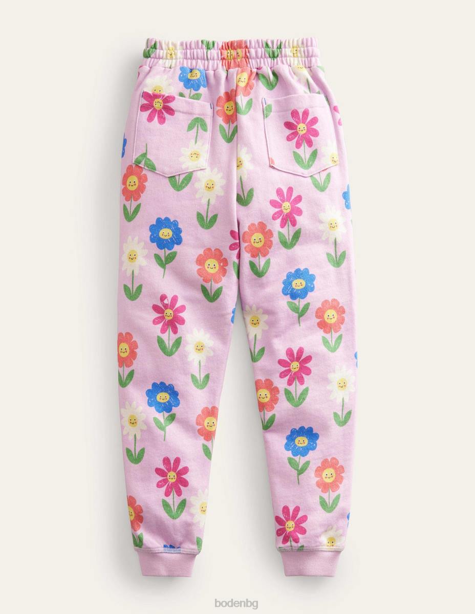 облекло Boden джогинг с принт очарователни розови цветя момичета LL683046