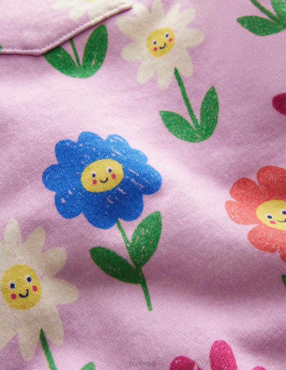 облекло Boden джогинг с принт очарователни розови цветя момичета LL683046