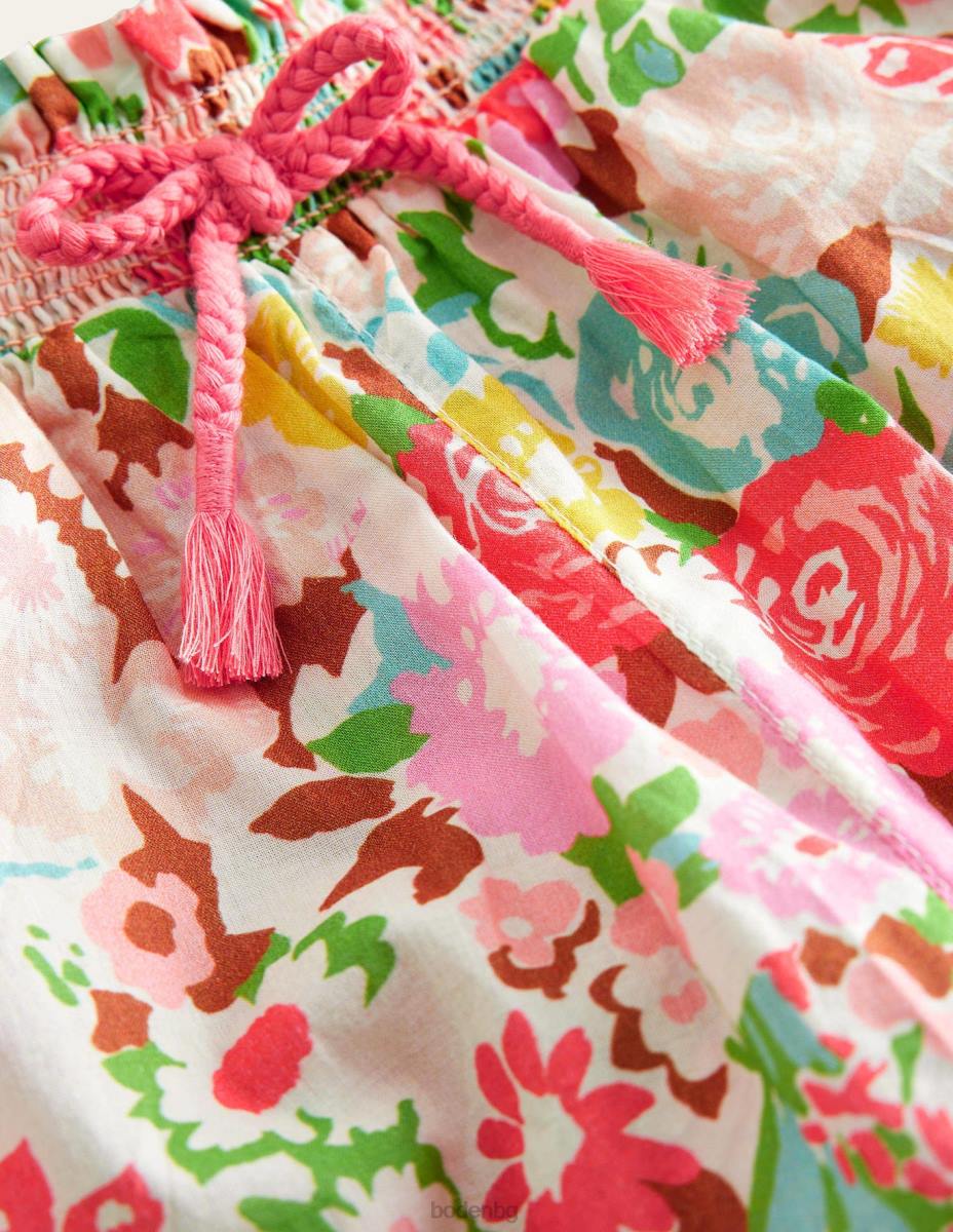 облекло Boden празнични панталони с маншети много живописни цветя момичета LL683235