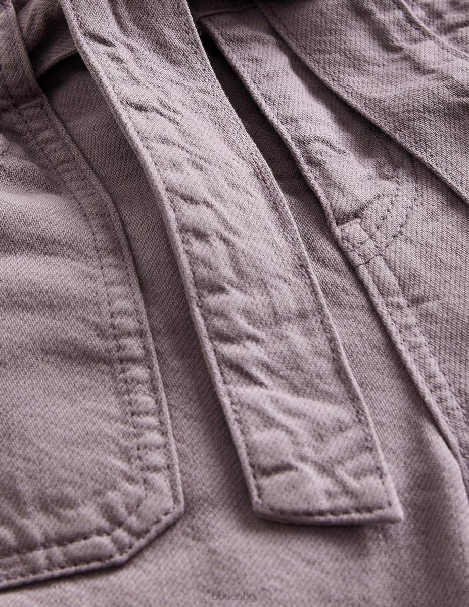 облекло Boden карго панталони със завързване на талията дихание на мамут лилаво момичета LL68795