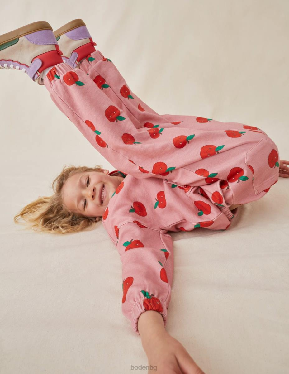 облекло Boden печатен джогинг бадемови розови ябълки момичета LL68798