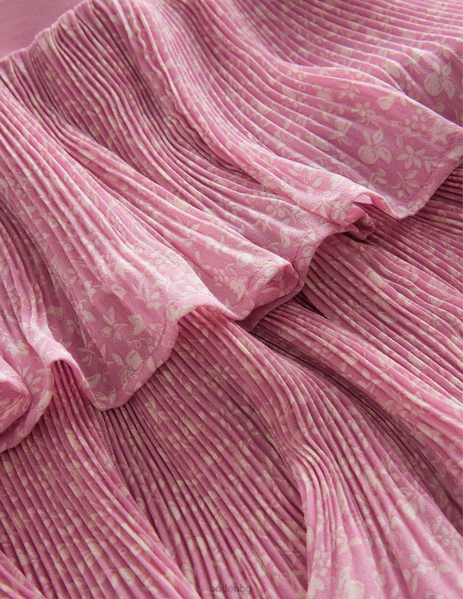 облекло Boden плисе мини пола мека лавандулова овощна градина момичета LL682621