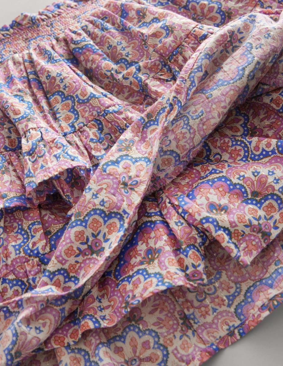 облекло Boden мини шорти с волани лупина и праскова пейсли момичета LL682642