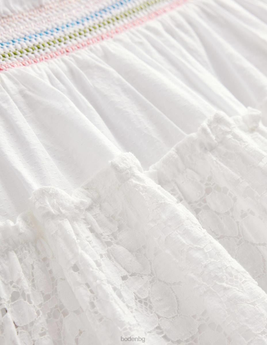 облекло Boden пушена миди пола на нива бяло момичета LL682643