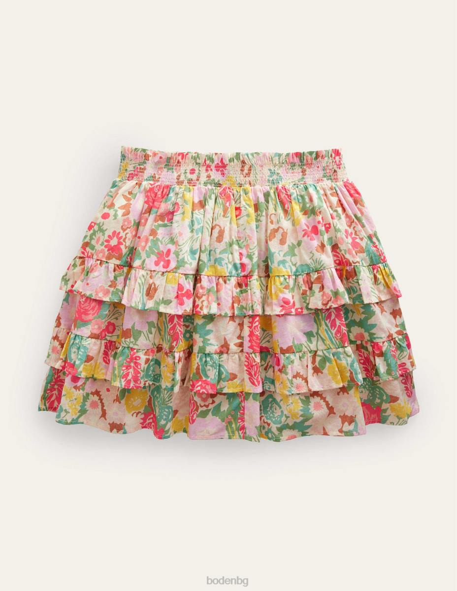 облекло Boden мини шорти с волани много живописни цветя момичета LL682645