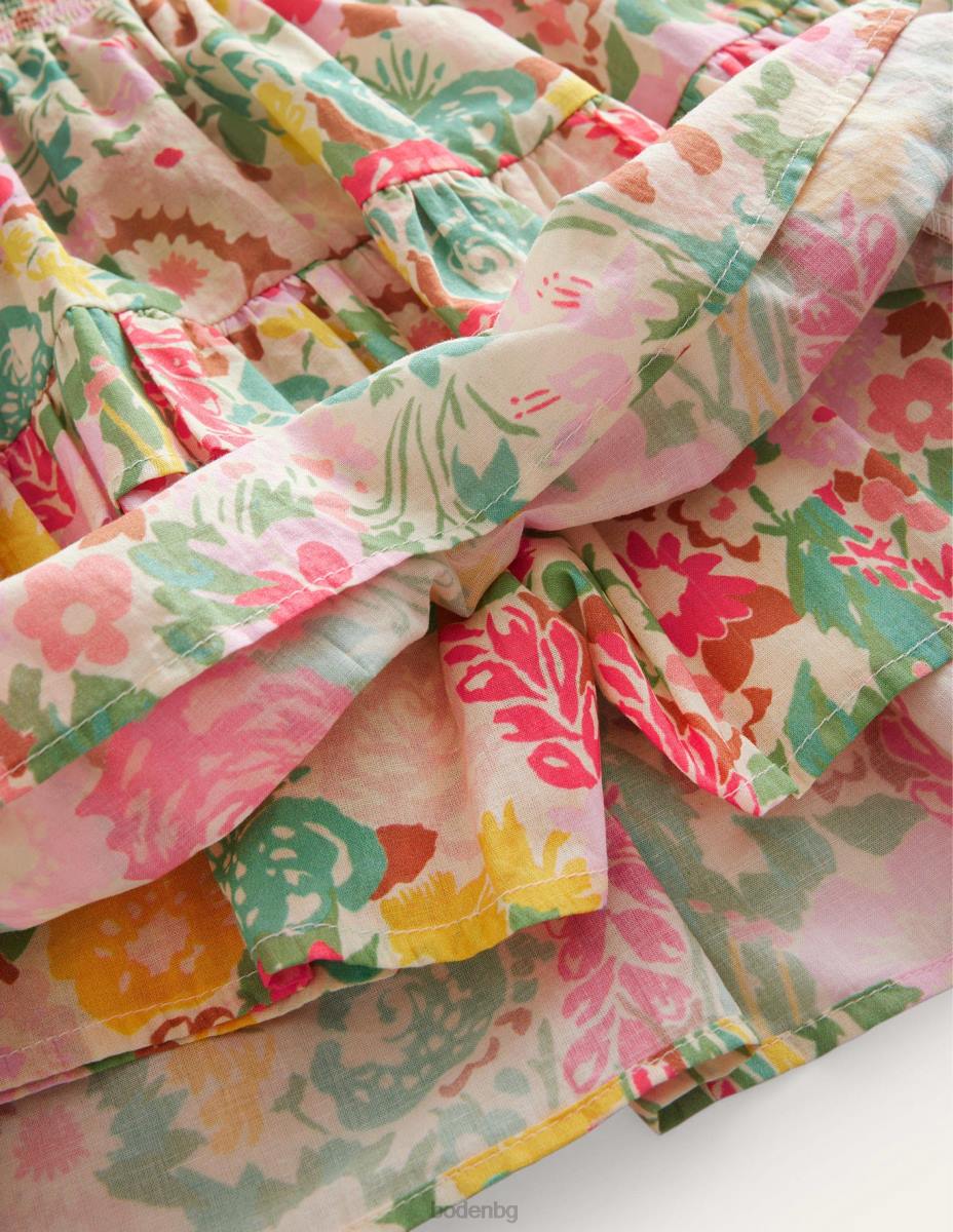 облекло Boden мини шорти с волани много живописни цветя момичета LL682645