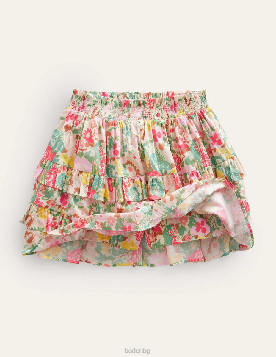 облекло Boden мини шорти с волани много живописни цветя момичета LL682645