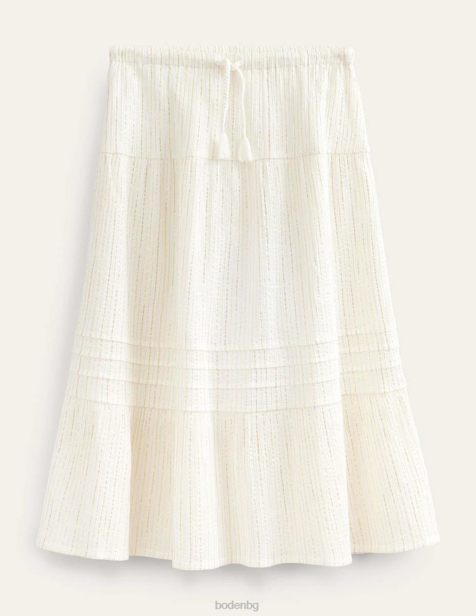 облекло Boden метална макси пола слонова кост момичета LL682663