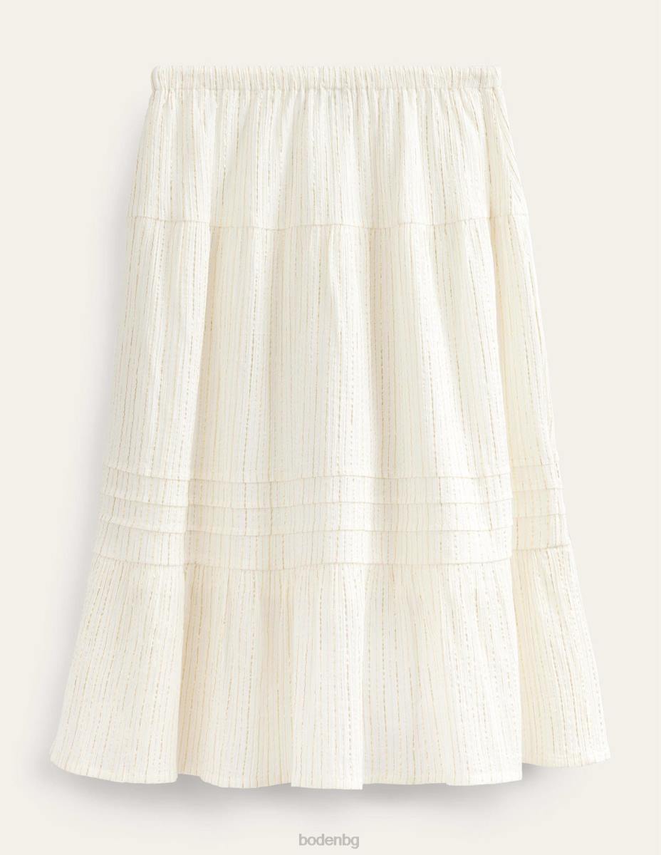 облекло Boden метална макси пола слонова кост момичета LL682663