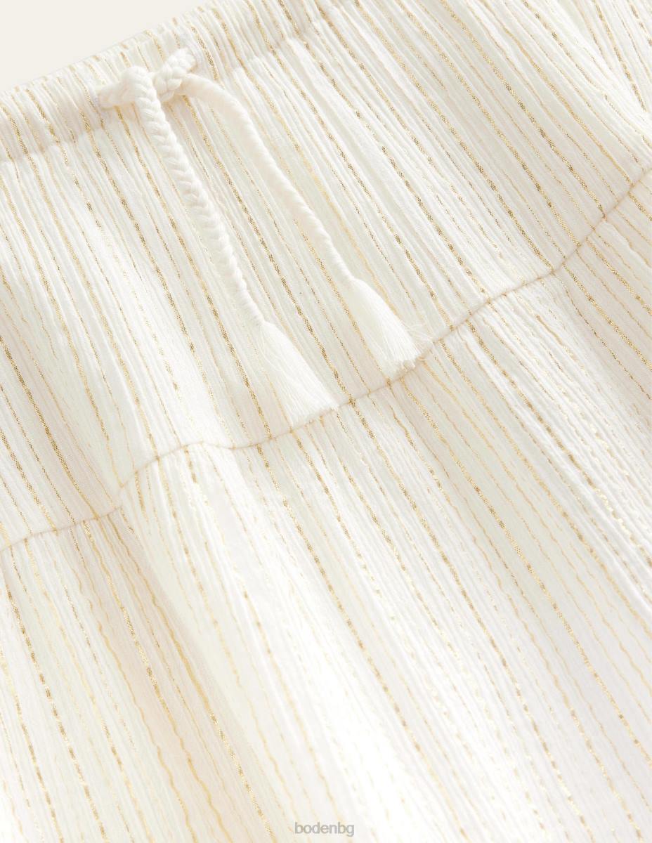 облекло Boden метална макси пола слонова кост момичета LL682663