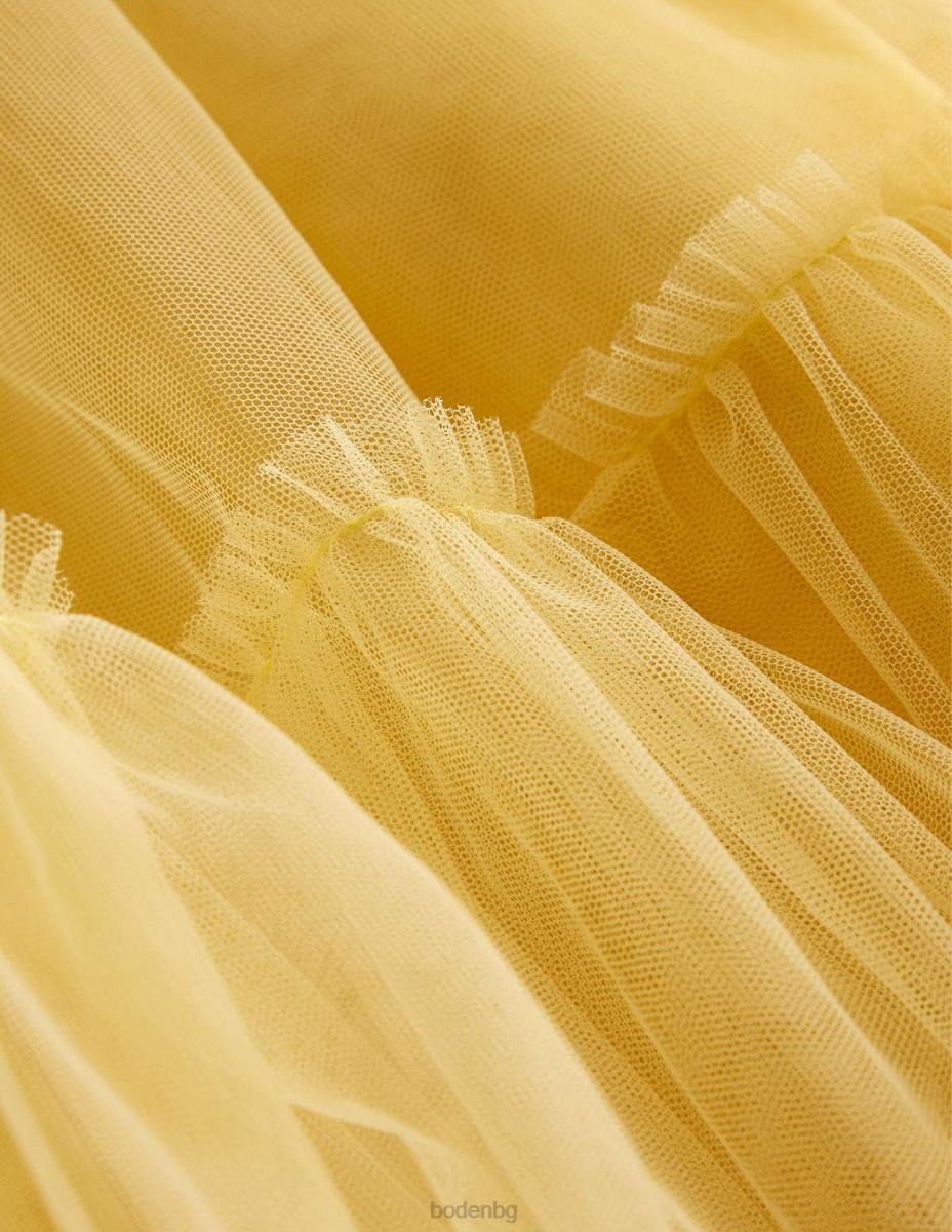 облекло Boden мини многослойна пола от тюл пролетен ден жълт момичета LL682704