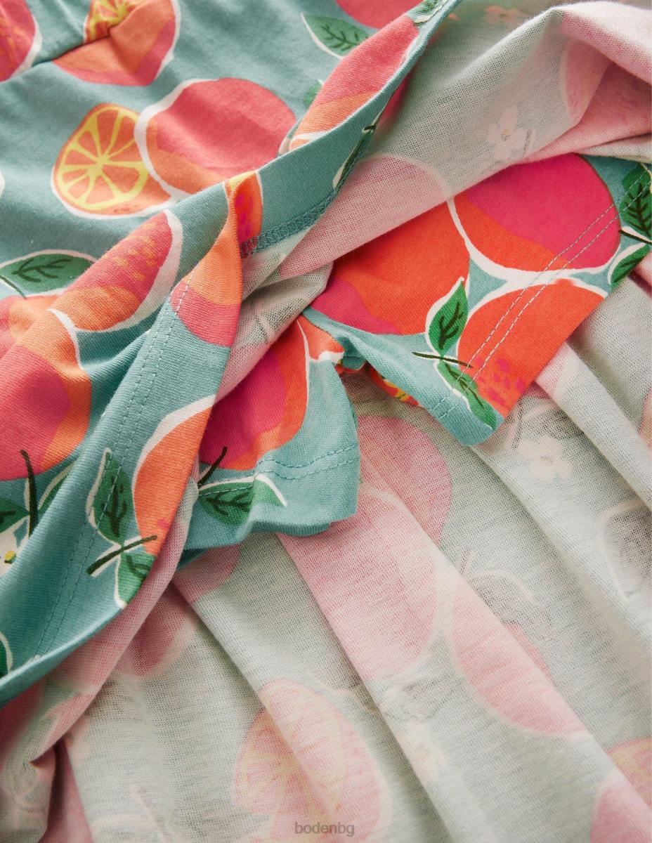 облекло Boden пола от трико аква сини портокали момичета LL682760