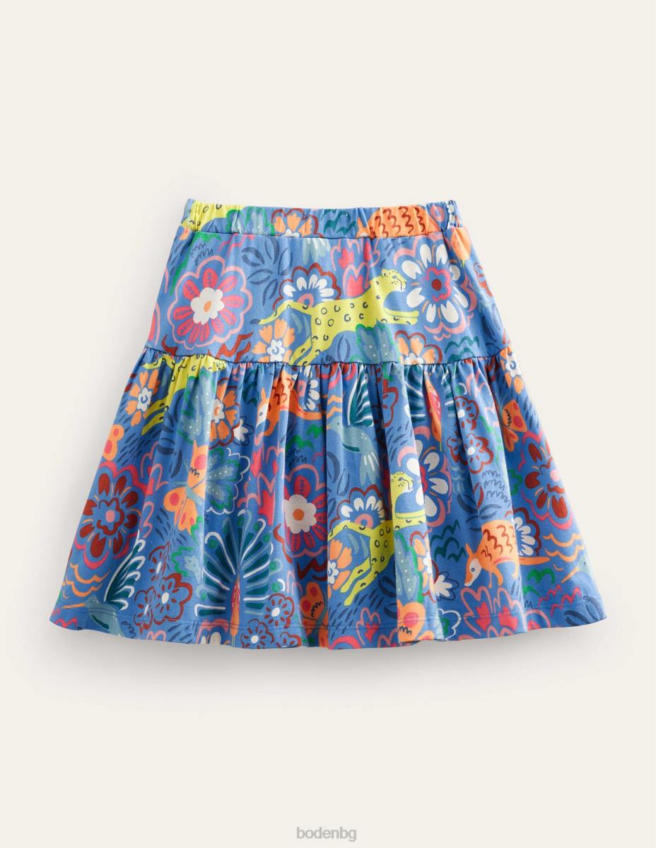 облекло Boden пола от трико сафари със син леопард момичета LL682768