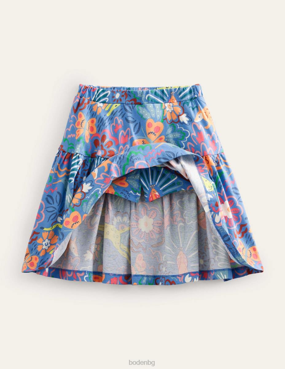 облекло Boden пола от трико сафари със син леопард момичета LL682768