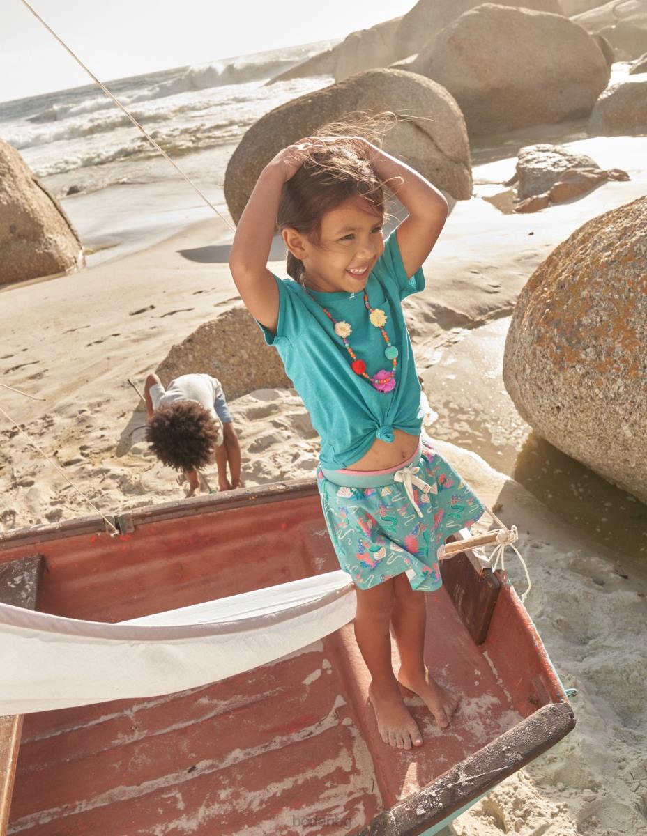 облекло Boden потник от трико аква морски сини русалки момичета LL68777