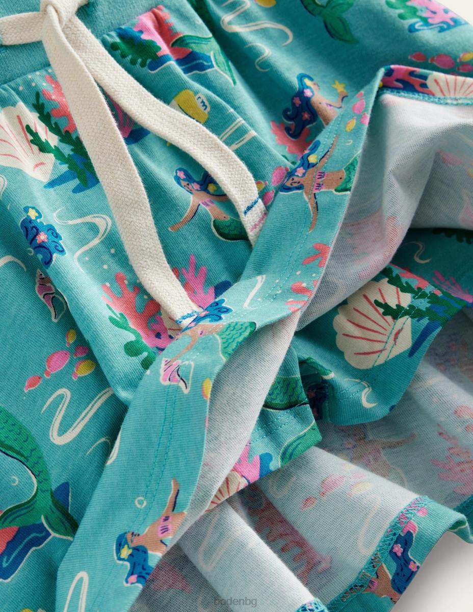 облекло Boden потник от трико аква морски сини русалки момичета LL68777