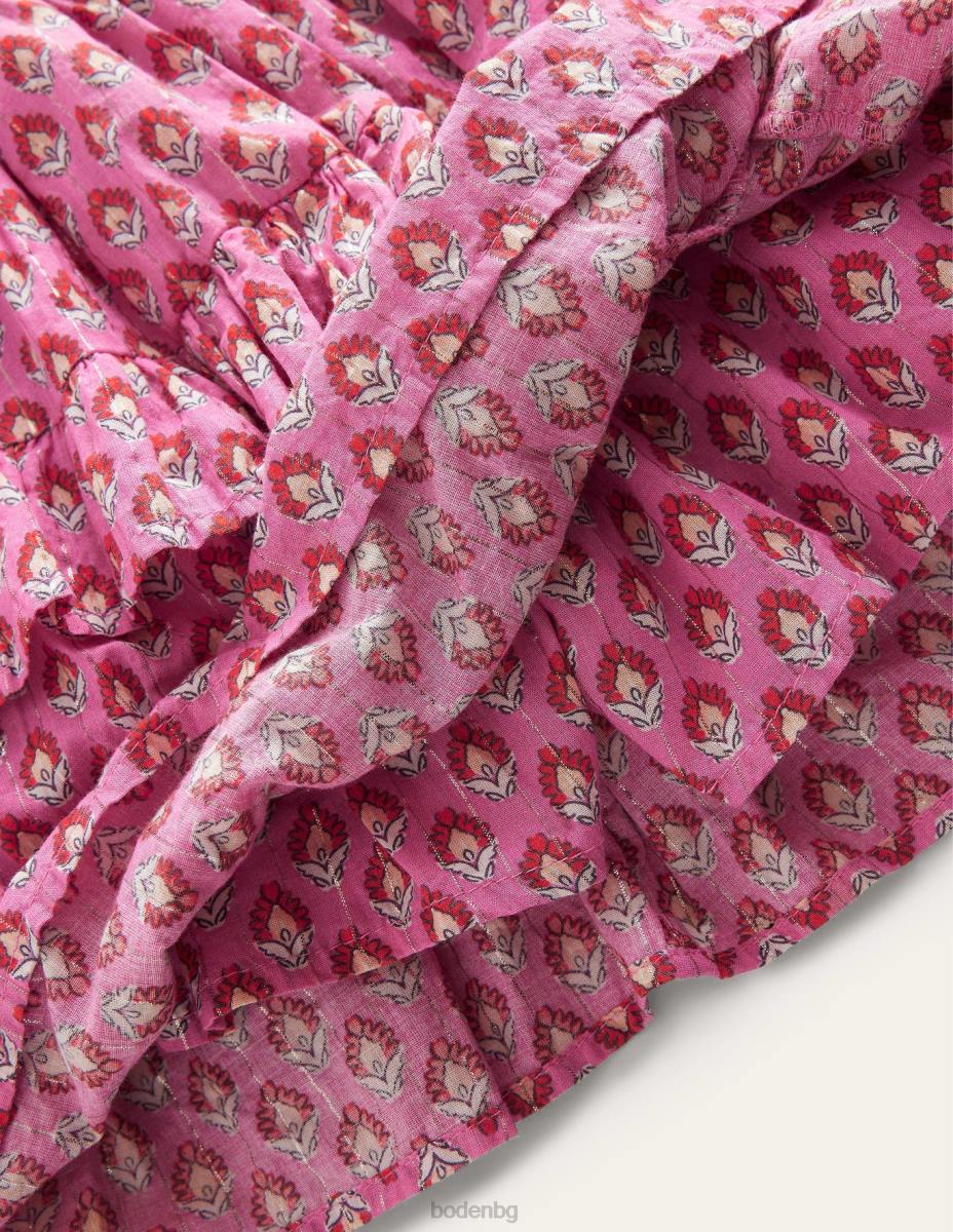 облекло Boden мини шорти с волани азалия дървен блок момичета LL68786