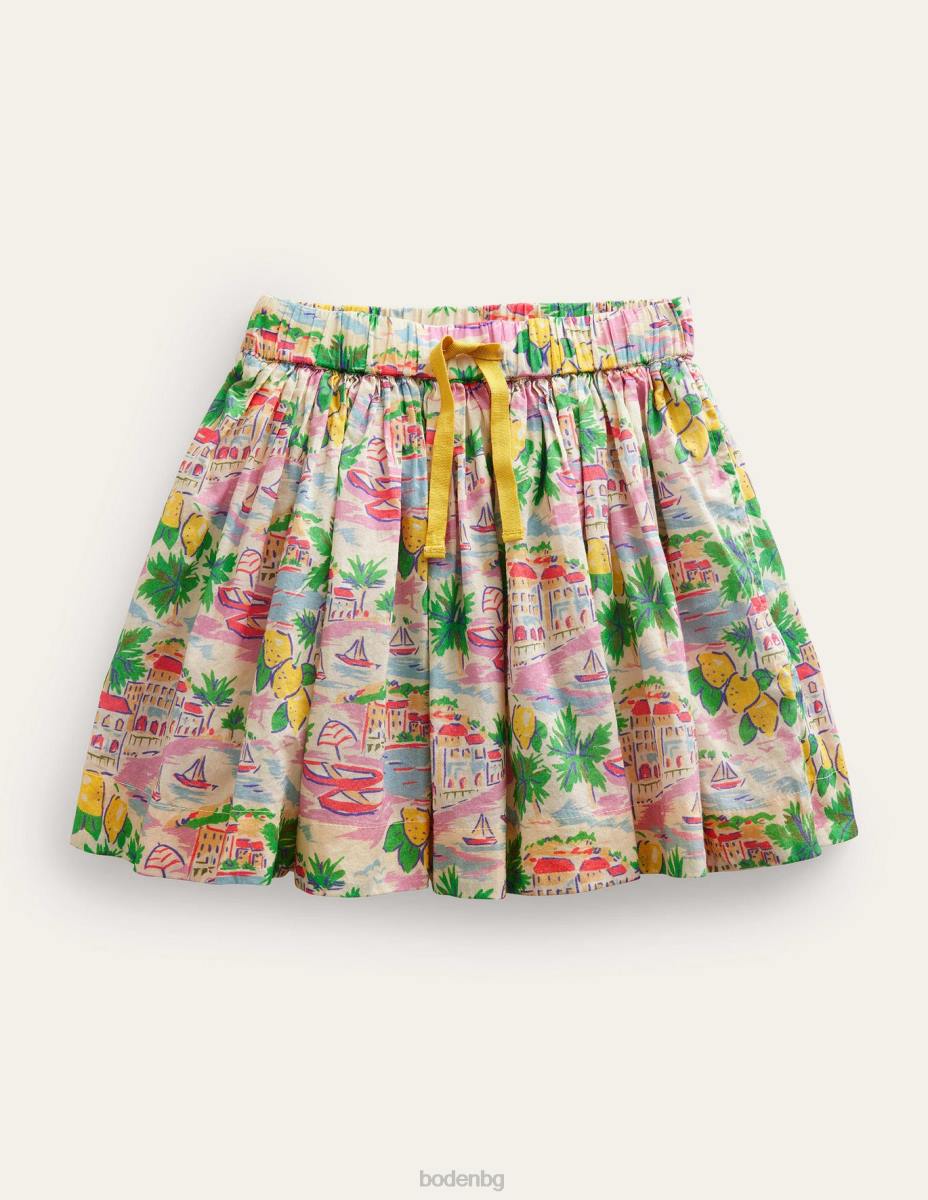 облекло Boden twirly пола печат на множество сцени момичета LL682755