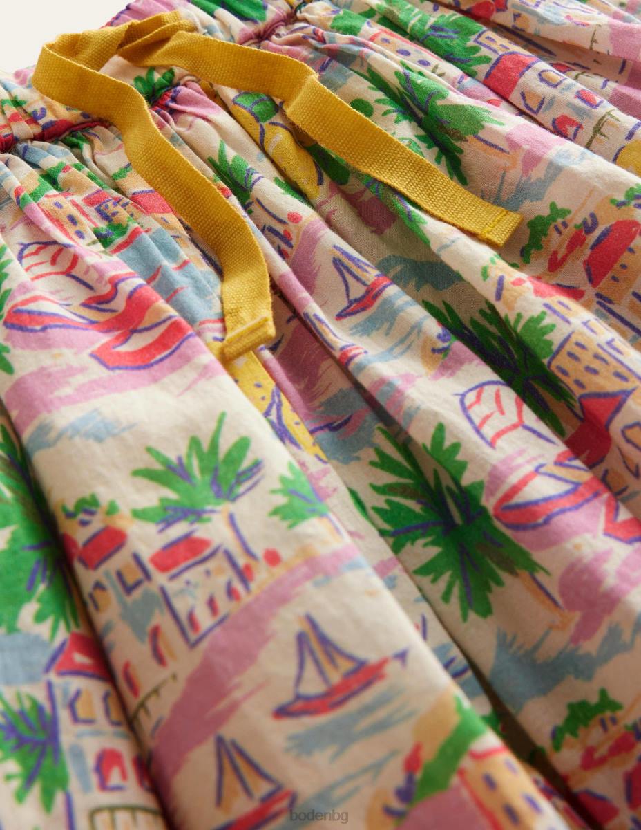 облекло Boden twirly пола печат на множество сцени момичета LL682755