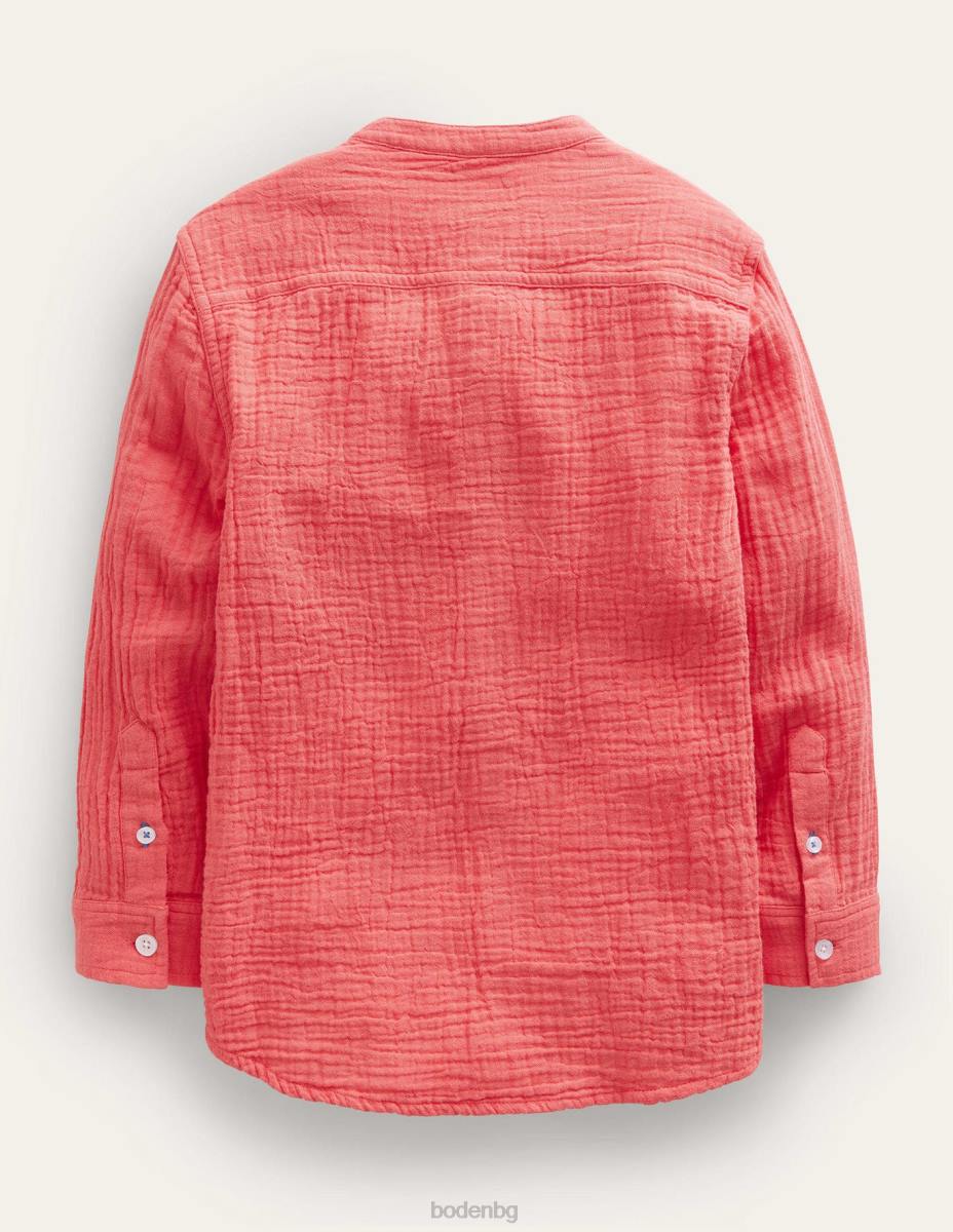 облекло Boden двойна платнена риза на дядо сладко червено момичета LL682972