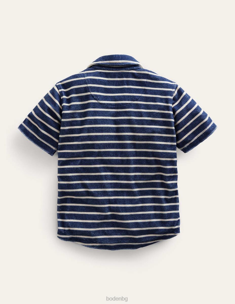 облекло Boden хавлиена риза колежанско морско/ванилова шушулка момичета LL683051