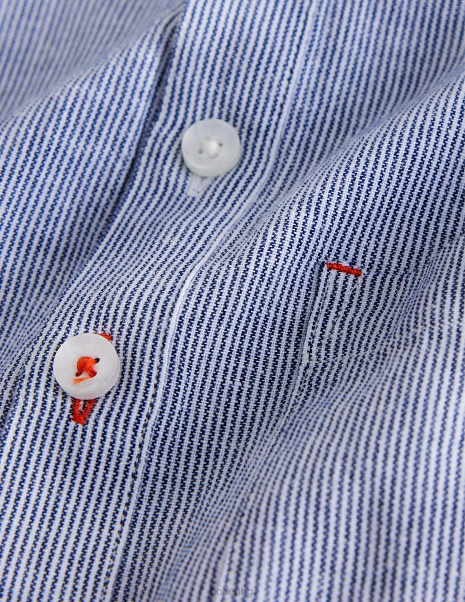 облекло Boden шарена риза на дядо синьо тиктакане момичета LL683254