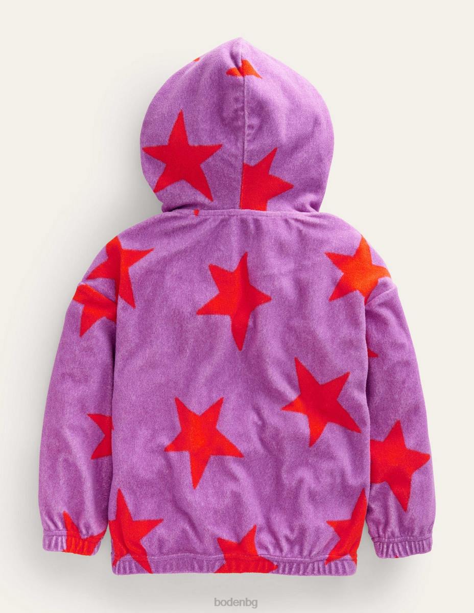 облекло Boden хавлиена качулка лъчиста орхидея звезда момичета LL682909