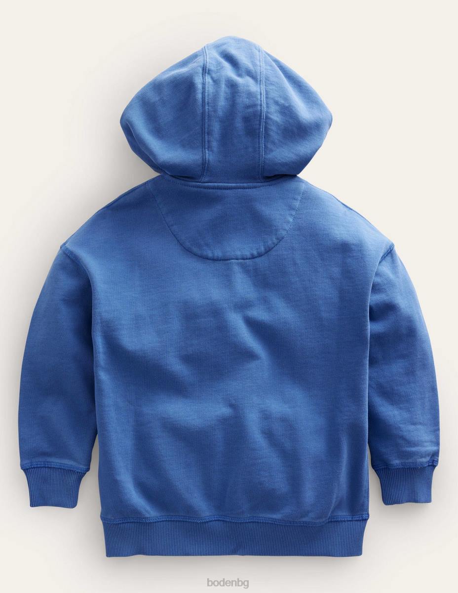 облекло Boden суичър с цип за боядисване на дрехи делфтско синьо момичета LL682942